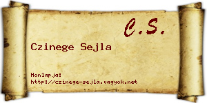 Czinege Sejla névjegykártya